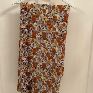 Tory Burch Floral Fringe Wool/Silk Scarf